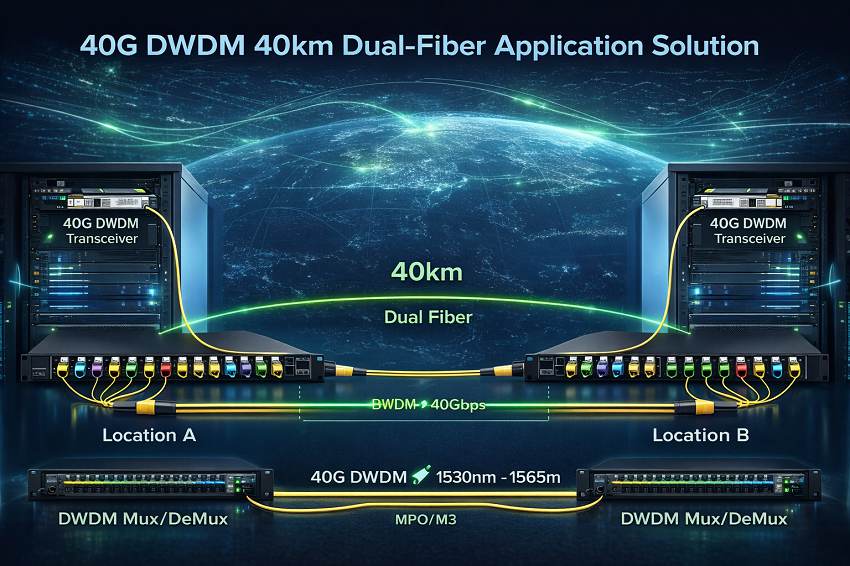 40G DWDM 40km Dual-Fiber Application Solution