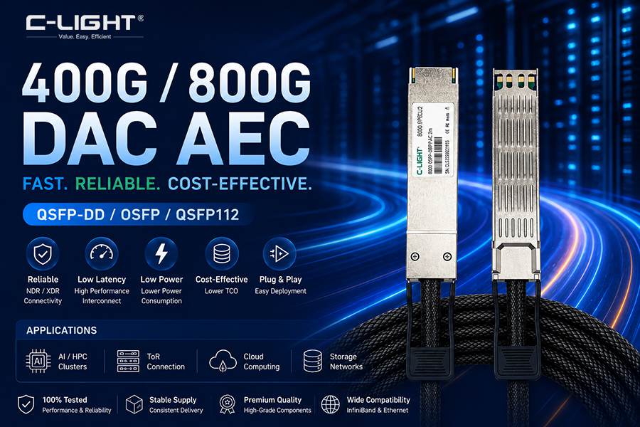 400G / 800G DAC AEC High-Speed Connectivity Solutions