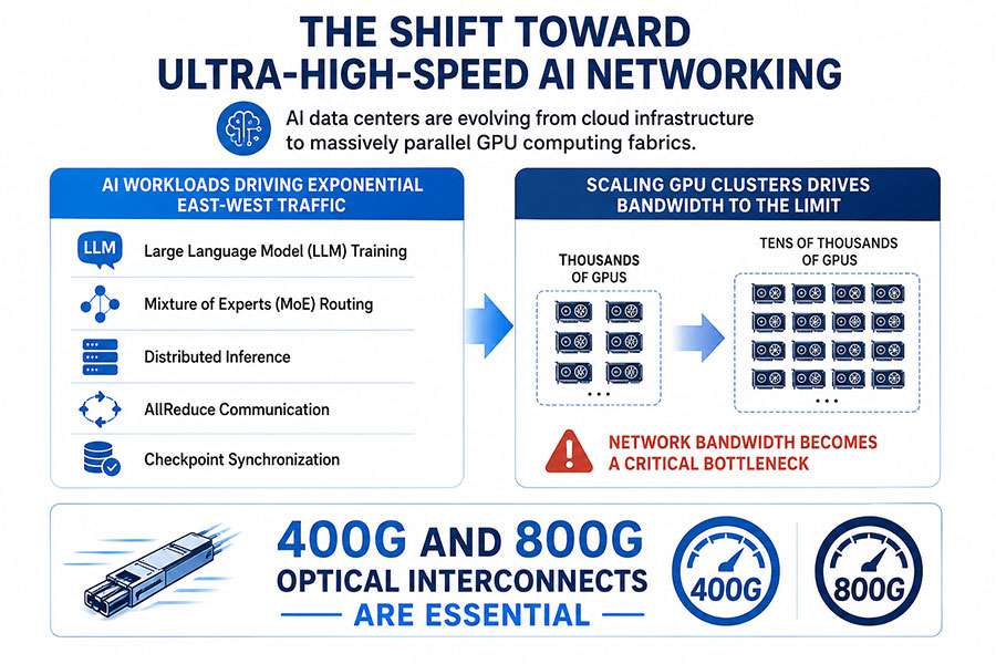 400G vs 800G Optical Interconnects: What AI Data Centers Need to Know