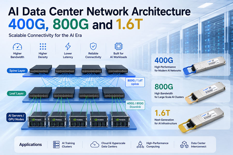 AI Data Center Network Architecture丨400G, 800G and 1.6T