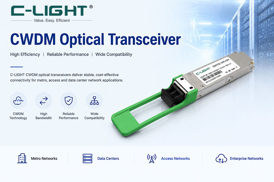 CWDM Optical Transceiver | CWDM SFP/SFP+ SFP28 QSFP+ Module Solution
