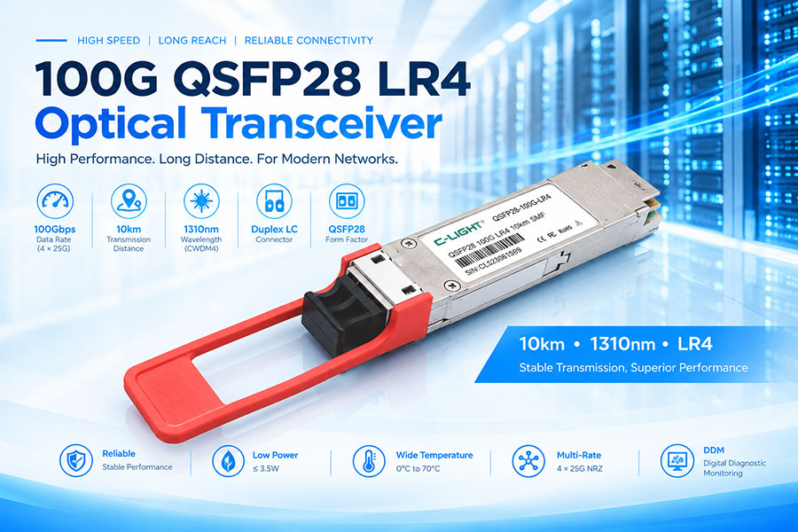 100G QSFP28 ER4 Optical Transceiver