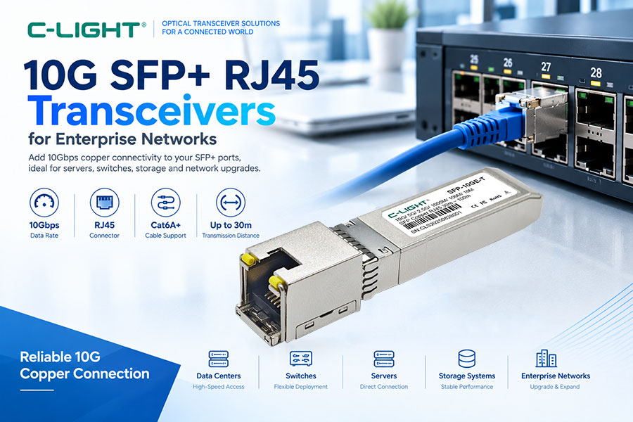 10G SFP+ RJ45 Transceivers for Enterprise Networks