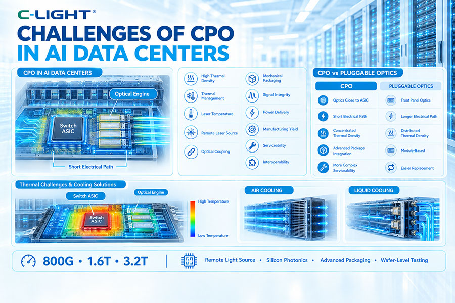 Challenges of CPO in AI Data Centers