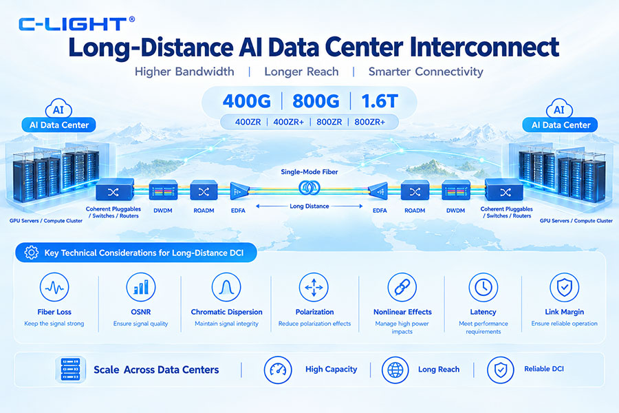 Long-Distance AI Data Center Interconnect
