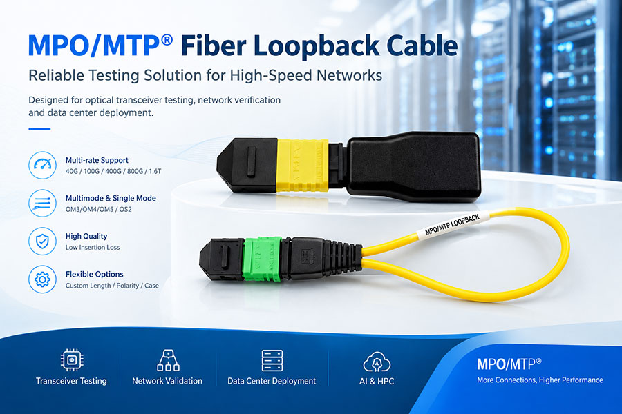 MPO/MTP&reg; Multimode and Single Mode Fiber Loopback Cable Introduction and Applications