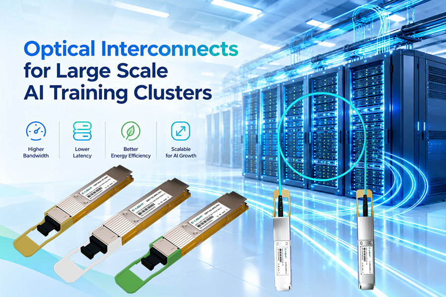 Optical Interconnects for Large-Scale AI Training Clusters