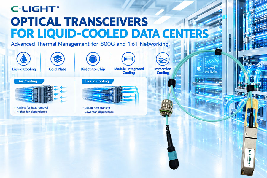 Optical Transceivers for Liquid-Cooled Data Centers
