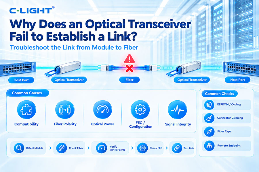 Why Does an Optical Transceiver Fail to Establish a Link?